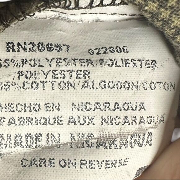 Vintage Dickies Work Shirt Men's Houndstooth Button Up khaki Grunge Skater sz 3x - Picture 6 of 8